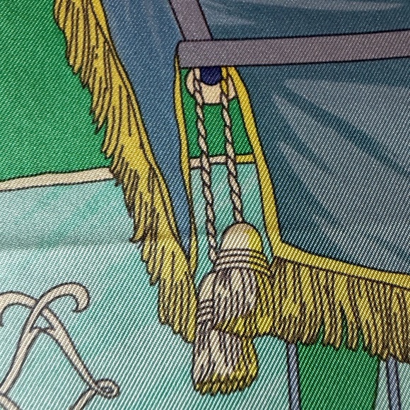 Rare! Vintage Hermes Scarf 100 % Silk by Hugo Grygkar in 1953 NY Estate Sale - Picture 7 of 10